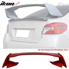 Fits 15-21 Subaru Wrx Sti Style 5pcs Rear Trunk Spoiler Painted M7y Pure Red Fits 15-21 Subaru Wrx Sti Style 5pcs Rear Trunk Spoiler Painted M7y Pure Red