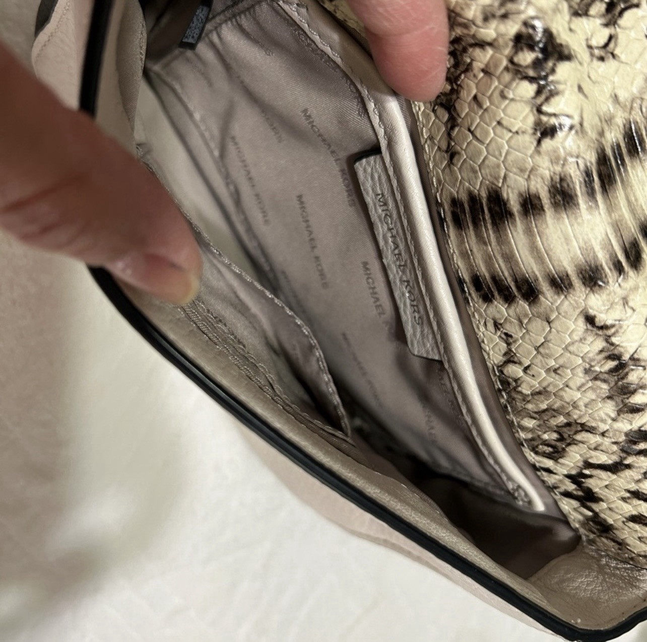 Michael Kors Leather and Python Effect Crossbody … - image 4