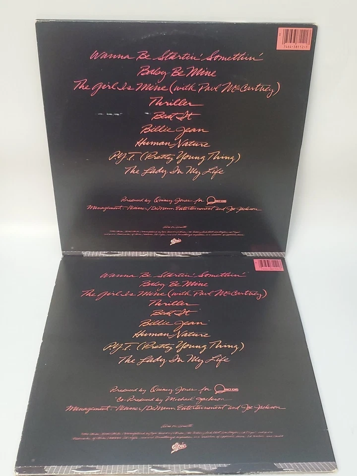 Michael Jackson Thriller 1982 US First Pressing No MJ Credit Misprint NM + ORIG - Image 2 of 4