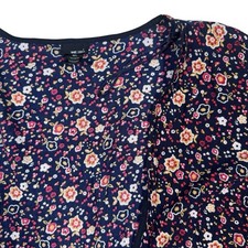 Wet Seal Floral Open Cardigan Kimono Size M/L Multicolor Boho Hippie Festival