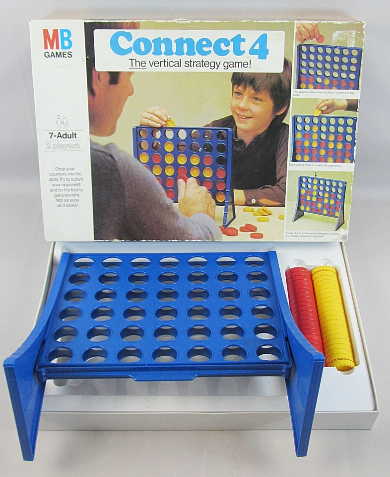 MB Games Connect 4 Vintage 1976 Vertical Strategy Game Age 7+ Complete b - Image 3 of 4