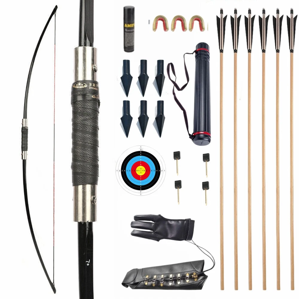 67'' Takedown English Longbow Arrows 25-120Ibs Traditional Bow Archery Hunting