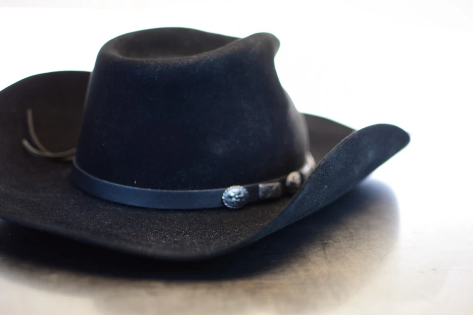 Stetson Pony Express Teague Beever Size 7-1/8 Vintage Cowboy Hat 4x - Image 4 of 4