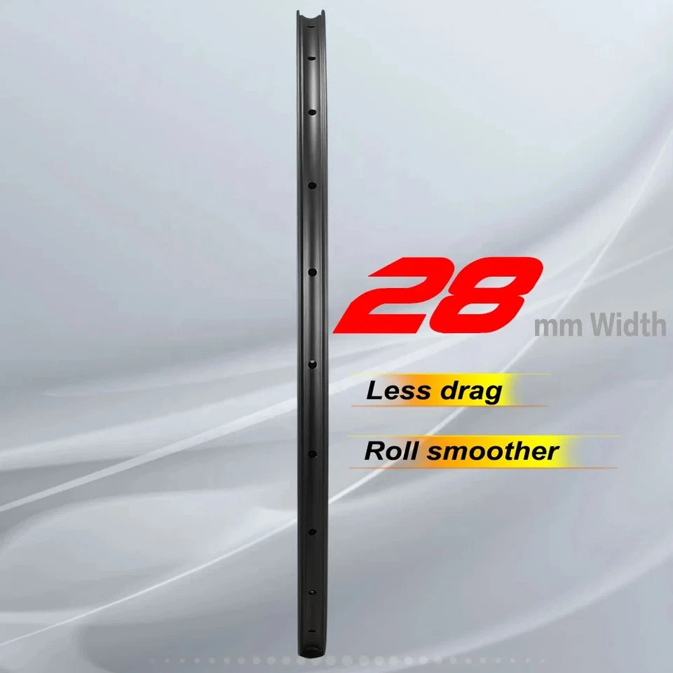 700C Carbon Bicycle Rim Depth 30-55mm Disc Brake Gravel Road Bike Tubeless Rims - Image 3 of 4