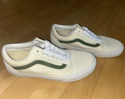 VANS Old Skool Damen Sneaker Low Top weiß/grün EU 37