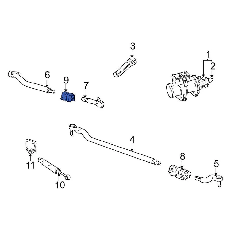 For Ford F-250 Super Duty 05-22 Steering Tie Rod End Adjusting Sleeve Ford - Imagem 2 de 4