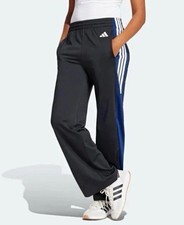 ADIDAS Women s Tricot 3 Stripe Fashion Track Pants-Black/Dark Blue-Medium- NWT