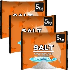 (Pack of 3) Dishwasher Salt 5kg Powerful Softener Salt for Laundry Kitchen 4.00 per kilo