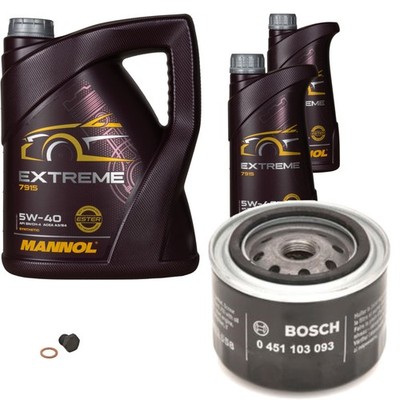 BOSCH Ölfilter 7 L MANNOL Extreme 5W-40 für Opel Senator B 3.0 3.0i Cat 2.6i