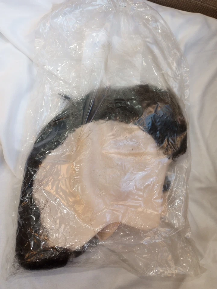 MOHAWK ПАРИК ЧЕРНЫЙ ХВОСТ КОСТЮМ ДЛЯ ХЭЛЛОУИНА КОСПЛЕЙ ВЗРОСЛЫЙ - Изображение 2 из 2