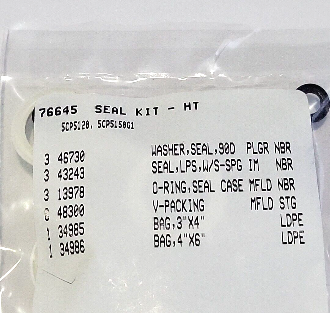 Cat Pumps 76645 HIGH TEMP SEAL KIT OEM for 5CP5120 -5Cp5150G1 | eBay