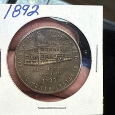 1892 Stieff Co. Lucky Piece Silver Medal 31mm. 8.9 gr.