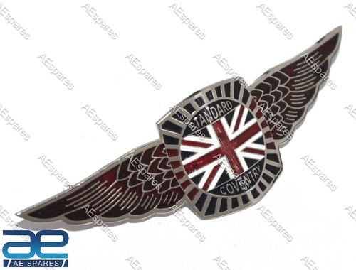 Standard of Coventry Enamel Wings Car Radiator Grille Badge @US - Foto 7 di 7