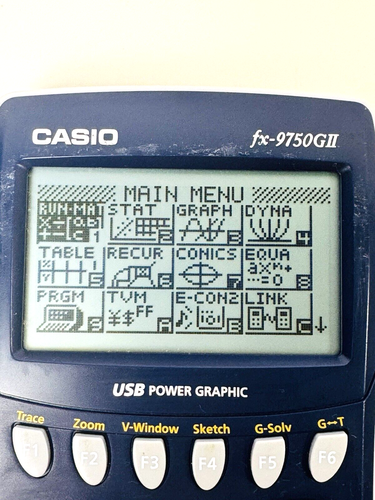 Casio FX-9750GII Graphing Calculator Blue & White - No Cover - Works Great - Picture 2 of 5