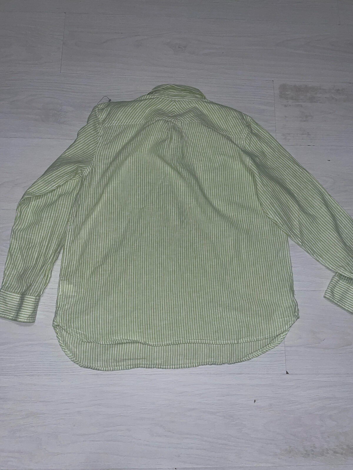 Chaps Ralph Lauren shirt womens large green checkered half buttoned long sleeve image 6