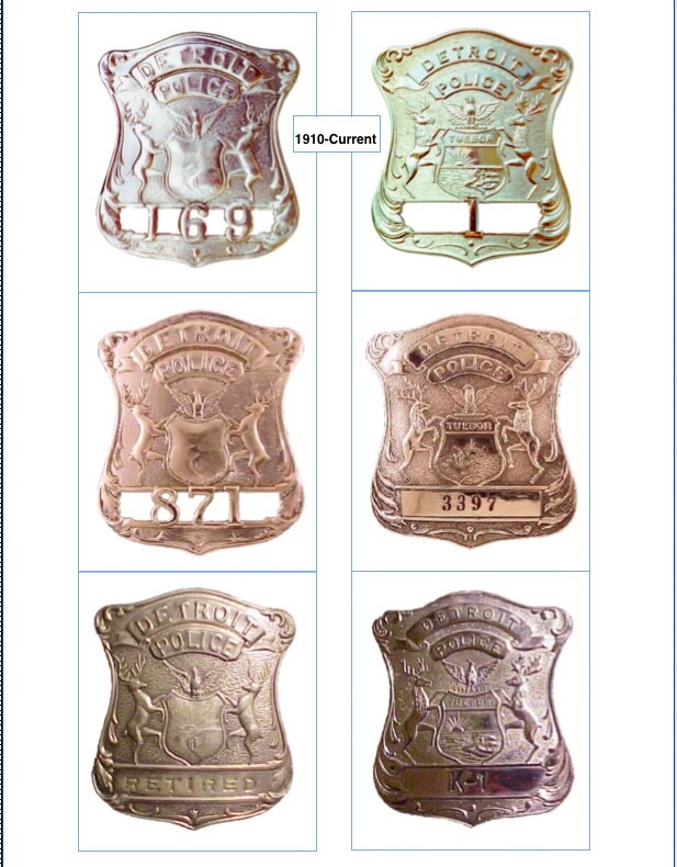 DETROIT POLICE CHRONOLOGY OF BADGES BY LUCAS | eBay