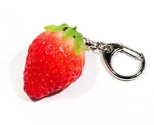 NEW Food Sample Keychain Holder Strawberry 001tk