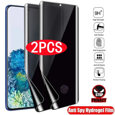 2x 3D PRIVACY Blickschutz Sichtschutz Panzerfolie für S21 S22 S23 S24 Plus Ultra