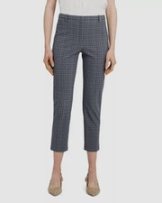  295 Theory Women's Gray Slim Fit Crop Check Pants Size 00