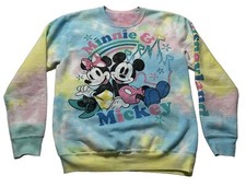 Disney Parks Disneyland Minnie Mickey Tie Dye Sweatshirt Womens Large Slim Fit
