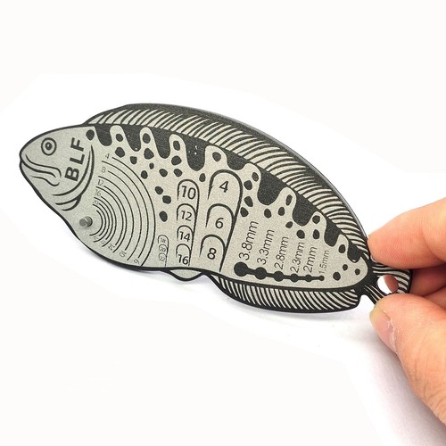 1Pcs Aluminium Alloy Fly Fishing Hackle Hook and Bead Gauge Fly Tying Szie Tool - Picture 10 of 10