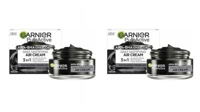 2 Pieces Pure Active AHA+BHA Charcoal Moisturizing Face Cream
