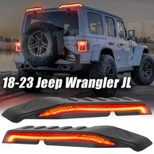 LED High Roof Mount Brake Tail Lights Turn Reverse for 18-23 Jeep Wrangler JL