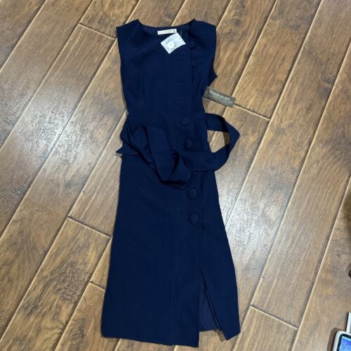 New York & Company Eva Mendes Blue Navy Dress Size 0P