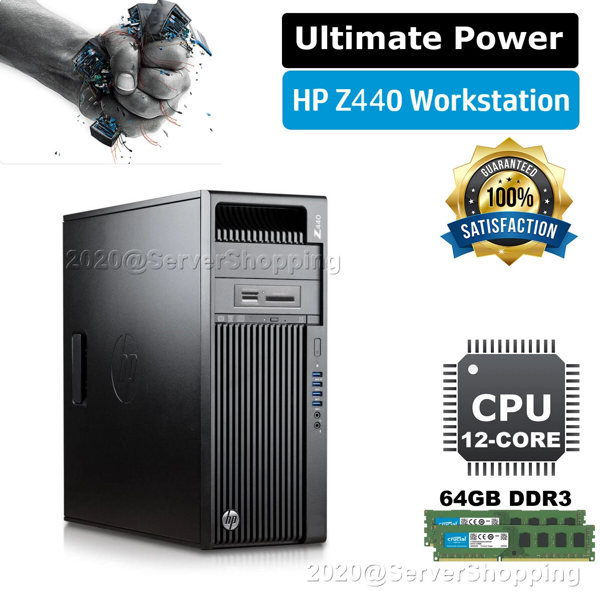 HP Z440 Workstation upto 12-CORE E5-2680v3 upto 3.80 GHz 4TB -Build YOUR OWN PC