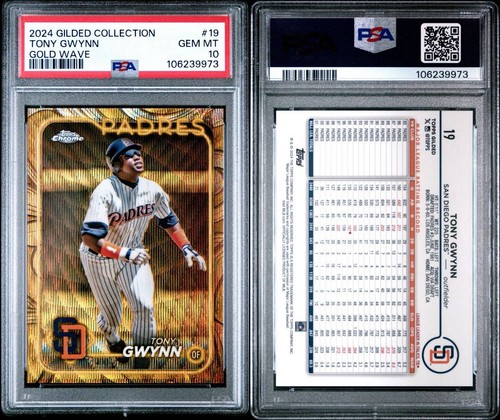 2024 Topps Chrome Gilded Collection TONY GWYNN /75 PSA 10 Padres HoF - Picture 3 of 3