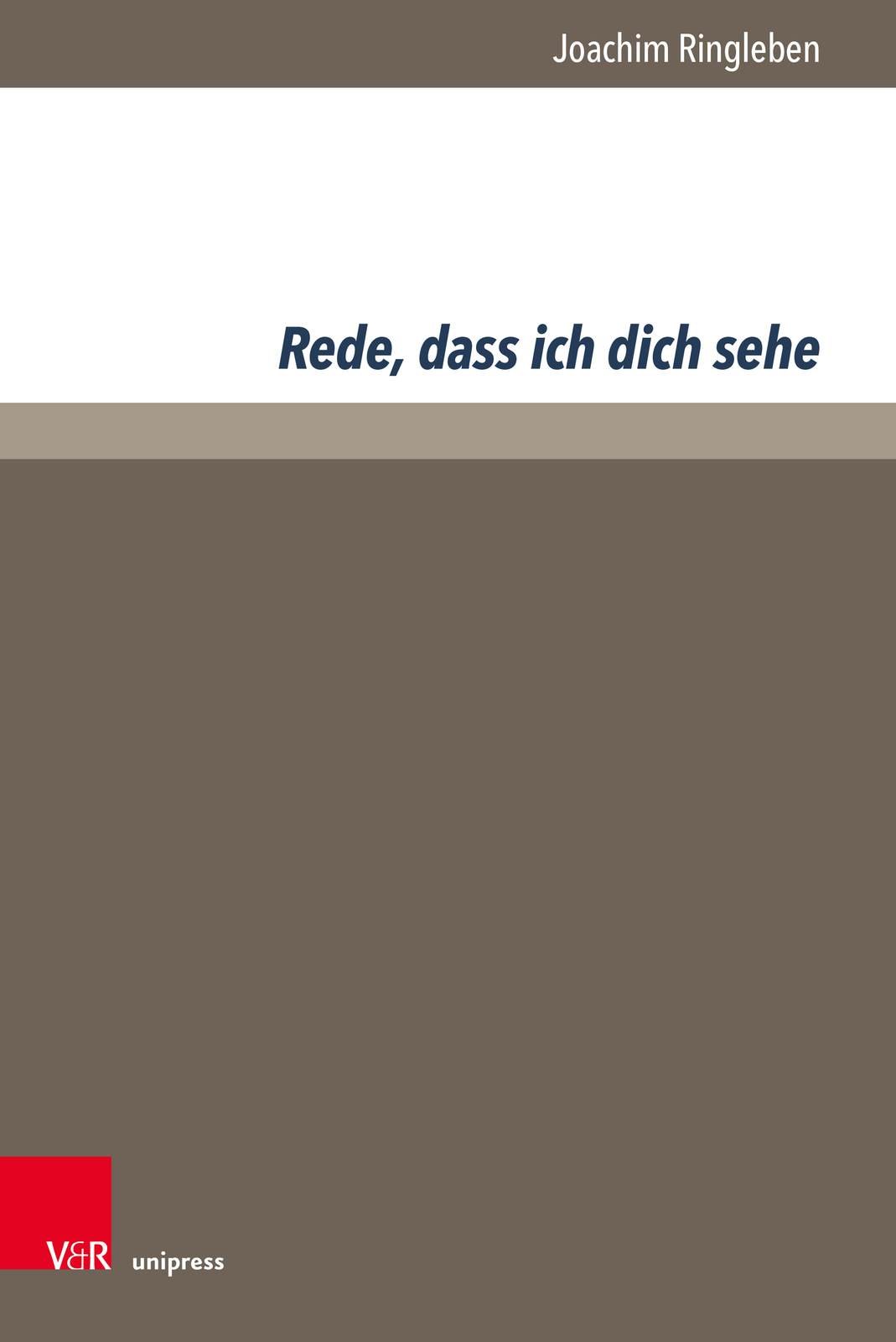 Thumbnail - Joachim Ringleben / Rede, Dass Ich Dich Sehe