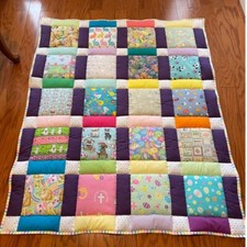 New Homemade Easter Quilt Toddler Crib size 40  x 46   B 