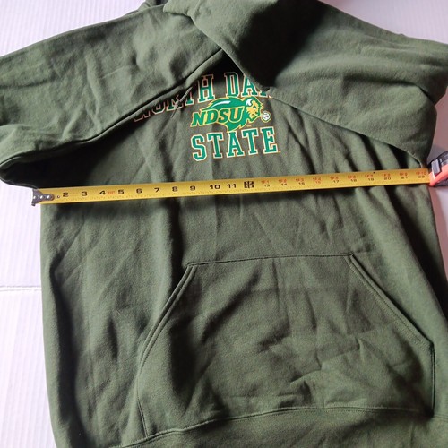 NDSU Bison Hoodie Sweatshirt Size Green Hooded Pocket Football Large L NWT NEW - Picture 7 of 13