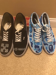 mens white vans size 12