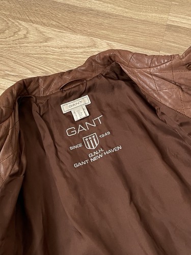 Gant Women’s Genuine Leather Jacket Size L - Picture 7 of 11