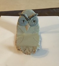 Pottery 0wl Design Unique Spoon Rest Artist Signed 2014