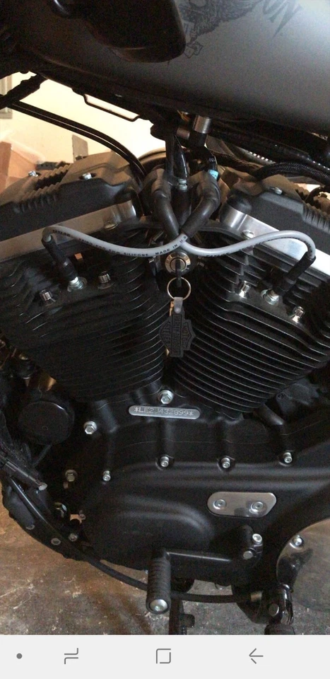 Kit de reubicación de bobina Sportster negro Taylor 8 mm 07+ Harley 48 72 883 1200 sin llave Foto 3 de 4