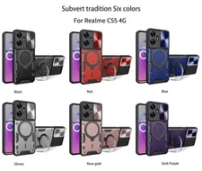 For Oppo Realme 8 CASE Shockproof Armor Slide Lens Camera Ring Screen Protector