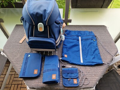 Lässig School Set Boxy Unique Schulranzen Navy Blau