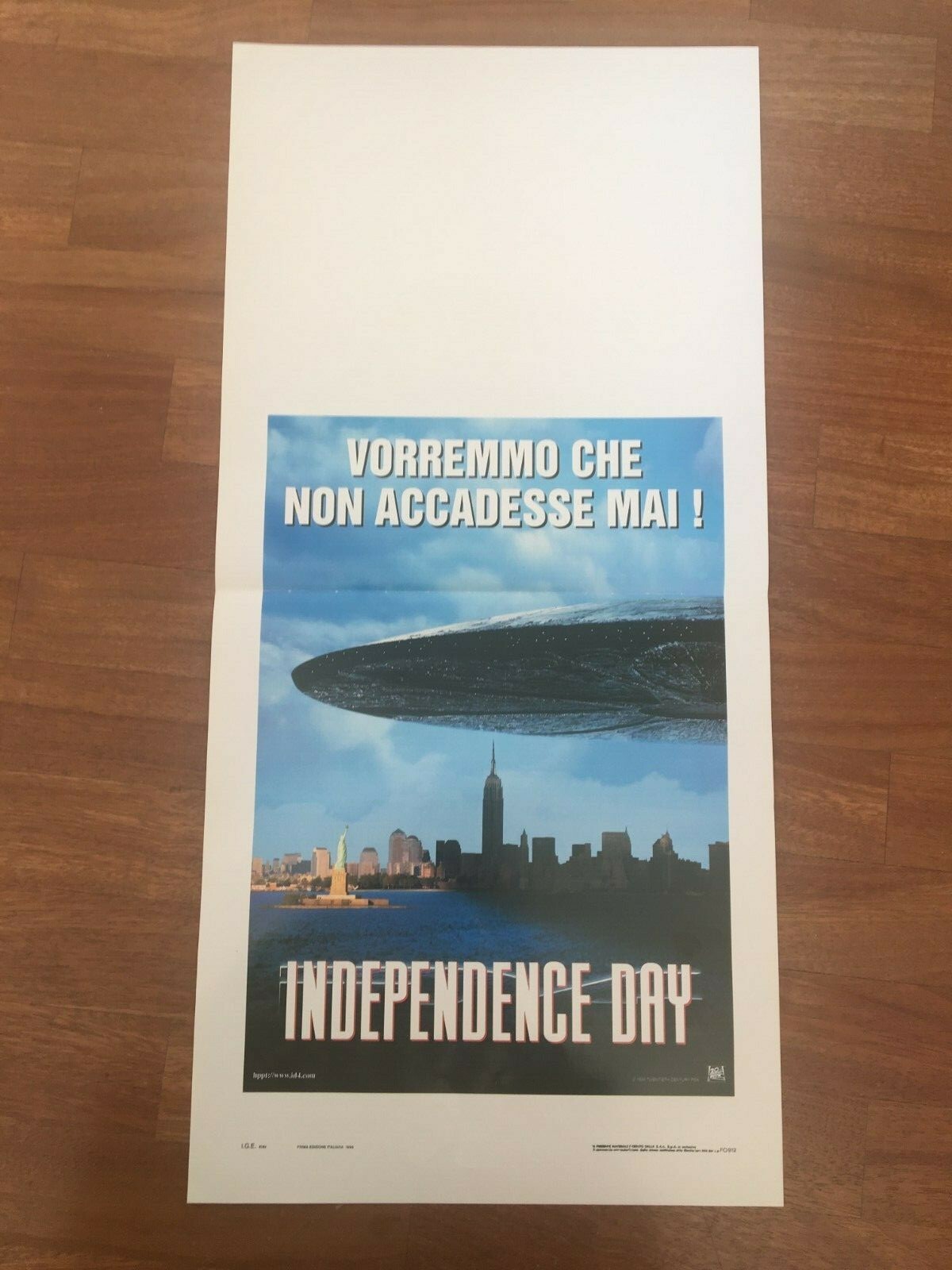Locandina originale film Independence Day (1996) - Regia di Roland Emmerich
