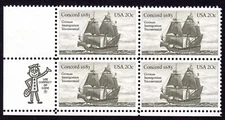Scott #2040 Concord Germany Hand Zip Block of 4 Stamps - MNH