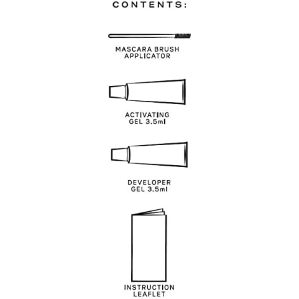 Eylure DYBROW Eyebrow Dye Kit Dark Brown / Black, Permanent Tint For