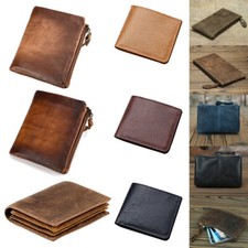 Men's Leather Bifold ID Card Holder Purse Wallet Billfold Handbag Slim Clutch.