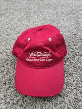 2009 Anheuser Busch Red Budweiser American Lager Hat Red Strapback