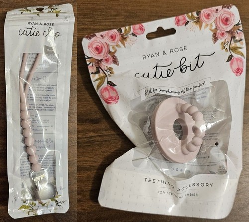 0m + Cutie Bit + Clip Ryan & Rose Mauve Beißzubehör Neu in Verpackung - Bild 1 von 5