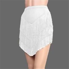 Lady Dancewear Skirt with Shorts Inside Tassels Trainning Latin Salsa Irregular