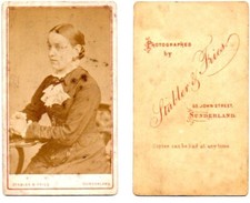 1880s Carte de Visite (CDV) of a  lady by Stabler & Fries of Sunderland
