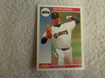 Score 1992 / MLB ''TREVOR WILSON'' #608 San Francisco Giants Trading Card n27