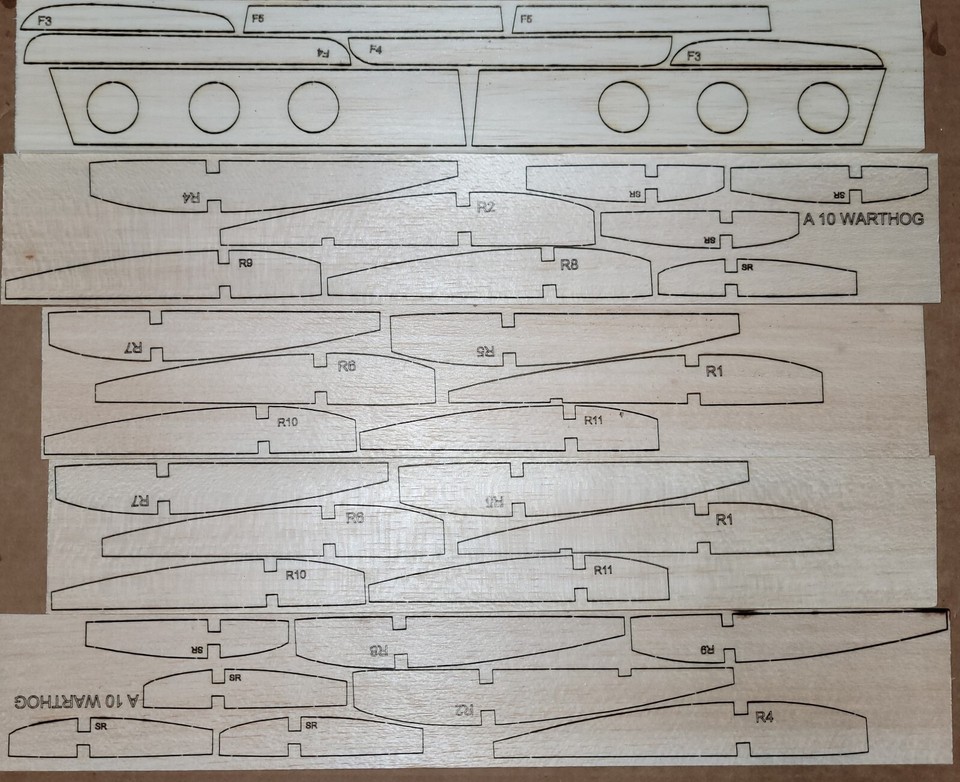 A-10 Thunderbolt 44" Wingspan RC Airplane Kit Laser Cut Balsa & Ply ...