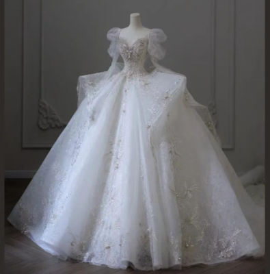 Luxury A Line Wedding Dresses Plus Size Chapel Train Sweetheart vestido de | eBay Luxury A Line Wedding Dresses Plus Size Chapel Train Sweetheart vestido de | eBay